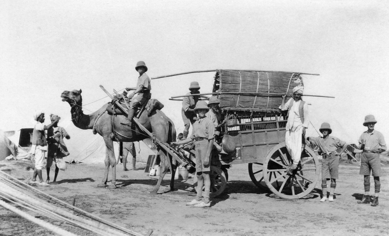 Um carrinho de camelo, Índia, 1916-1917 de Unbekannt