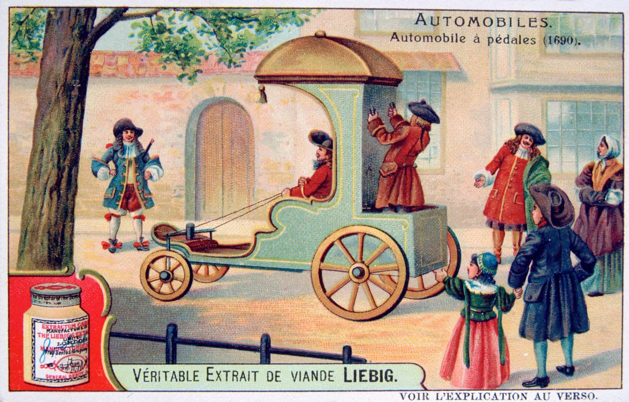 Um carro com pedais, 1690, c1900 de Unbekannt