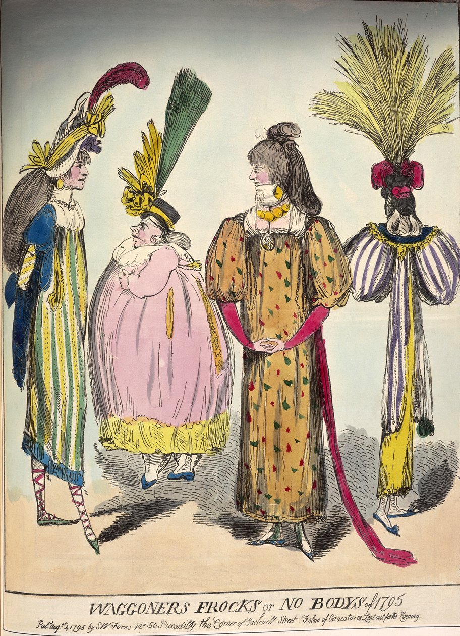 Uma caricatura da moda do final do século 18, 1795 de Unbekannt