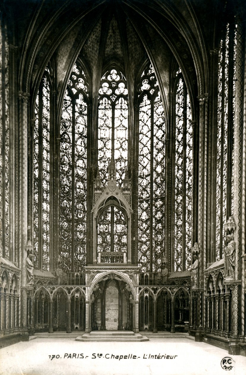 Um interior da capela, Paris, França, século XX de Unbekannt