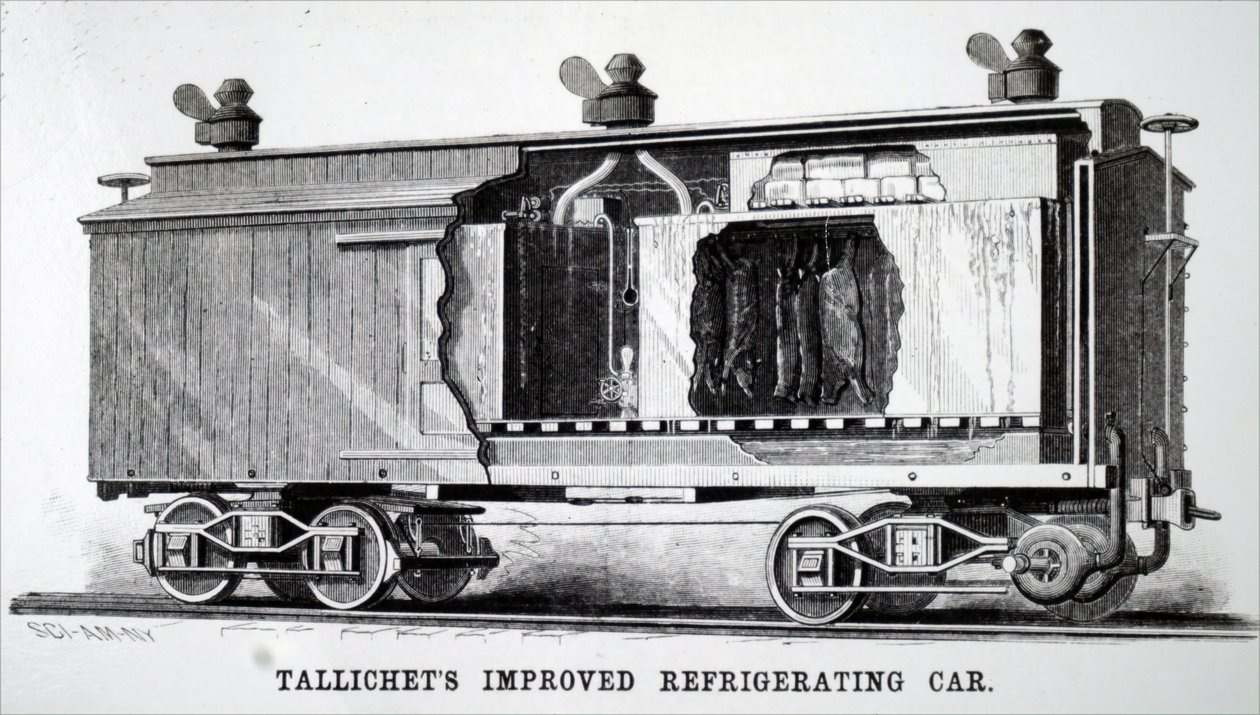 Um vagão ferroviário refrigerado de Unbekannt