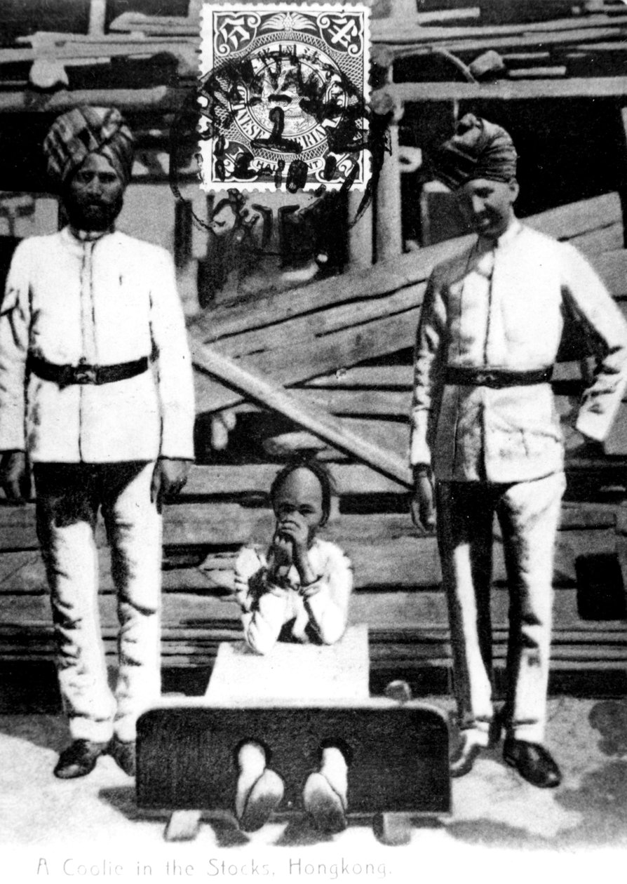 Um coolie nas ações, Hong Kong, 1908 de Unbekannt