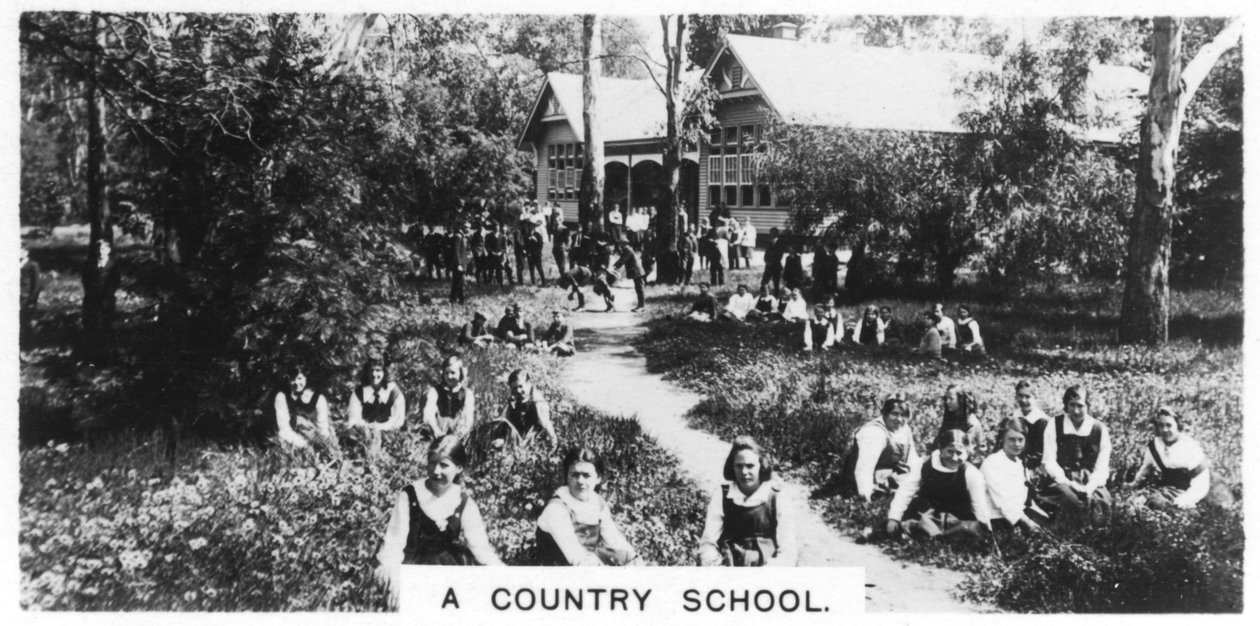 Uma escola de campo, Austrália, 1928 de Unbekannt