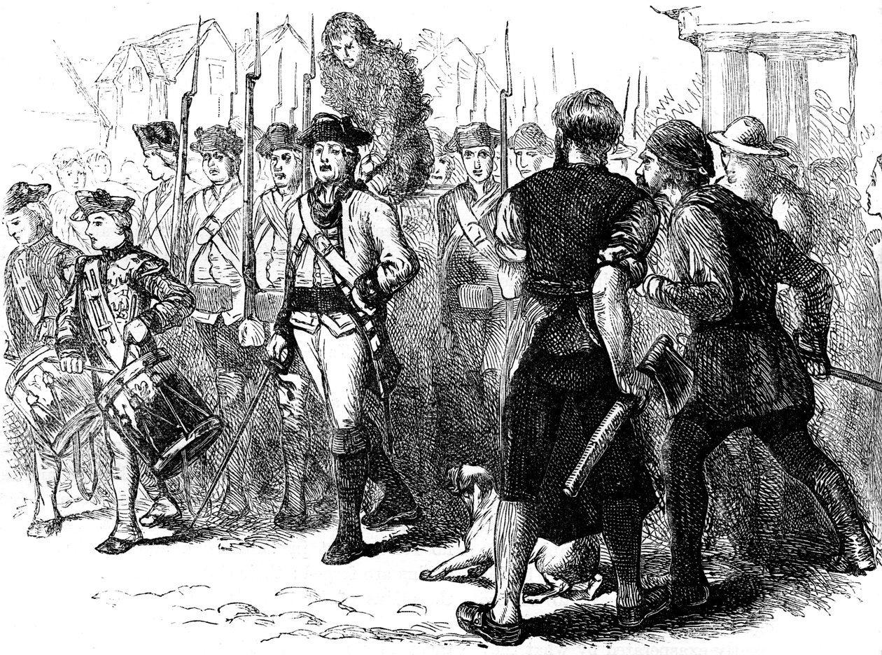 Um compatriota asfaltado e emplumado, América, c1770s c1880 de Unbekannt