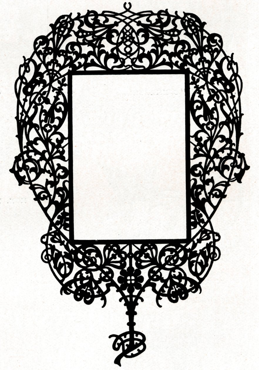 Um design para uma moldura para retrato intitulada Armiger, 1898. de Unbekannt