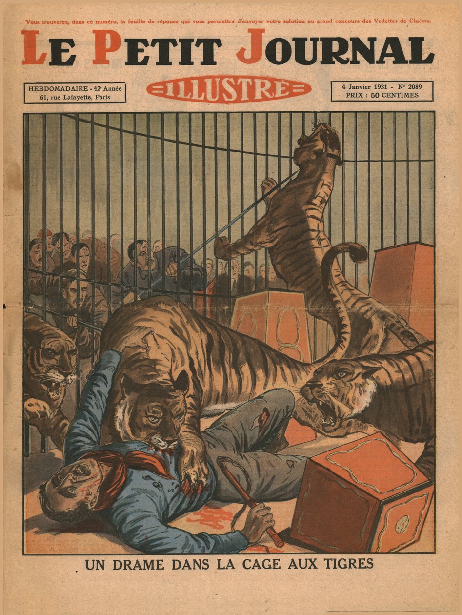 Um drama na jaula do tigre, 1931. de Unbekannt