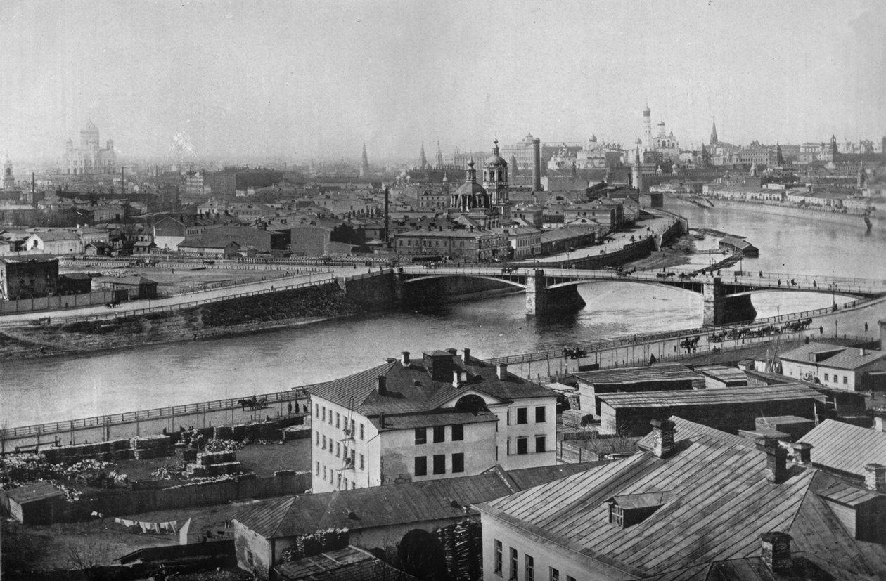 Uma visão geral de Moscou, mostrando o Kremlin, 1915 de Unbekannt