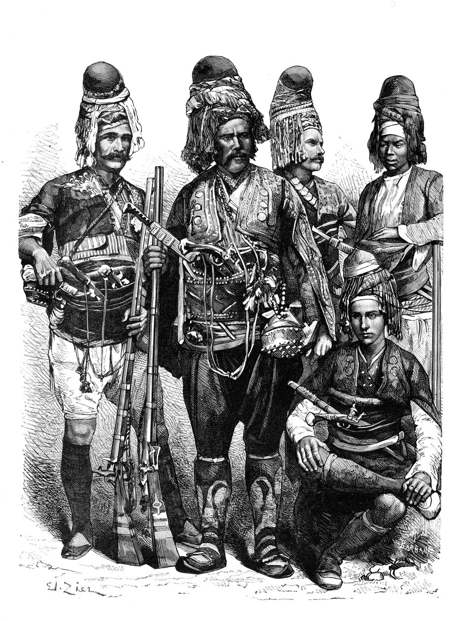 Um grupo de Zeibeks, Ásia Menor, 1895 de Unbekannt