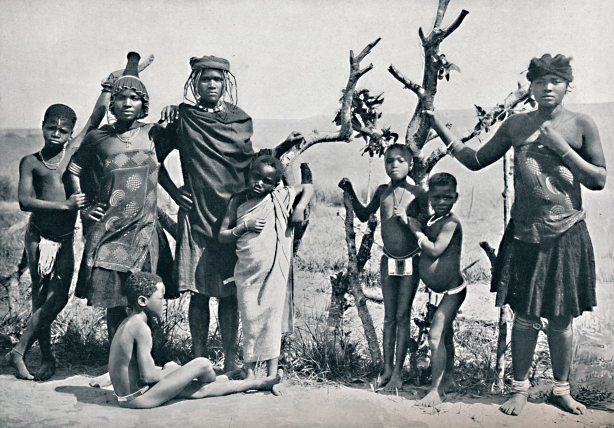 Um grupo de Zulus, 1912 de Unbekannt