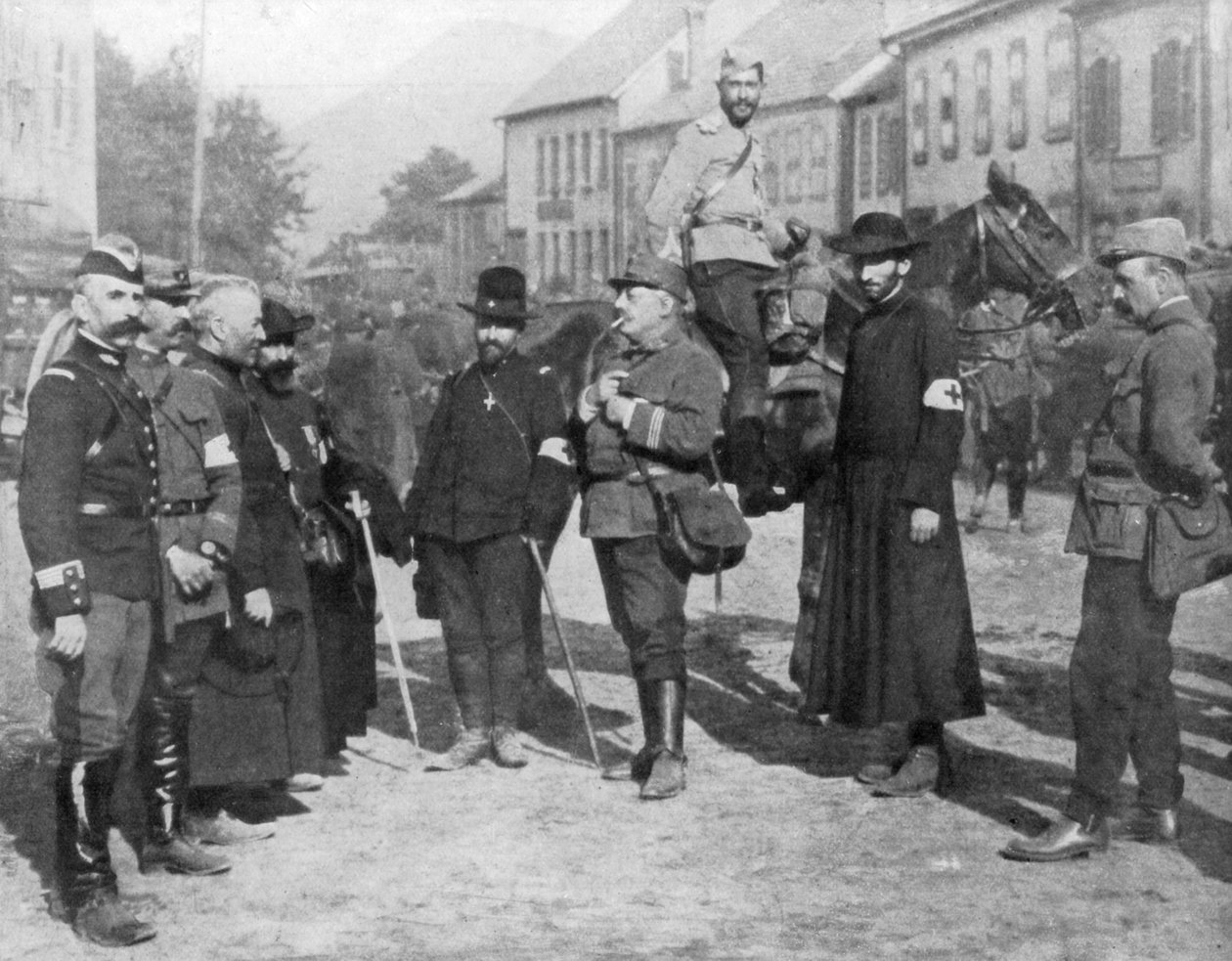Um grupo de capelães militares, Primeira Guerra Mundial, 1914 de Unbekannt