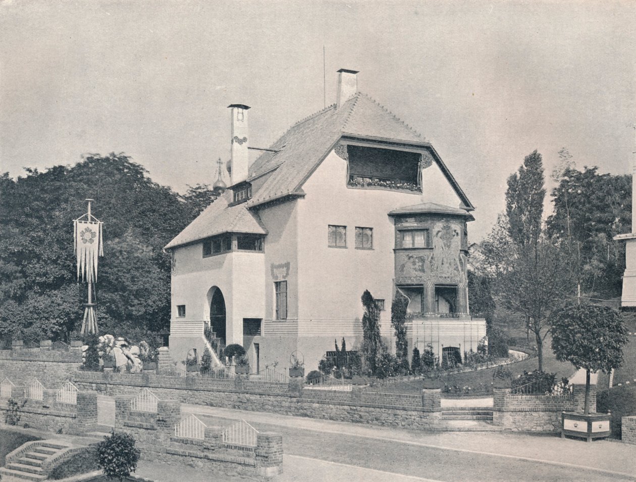 Uma casa projetada por Hans Christiansen, c1901 1901-1902 de Unbekannt