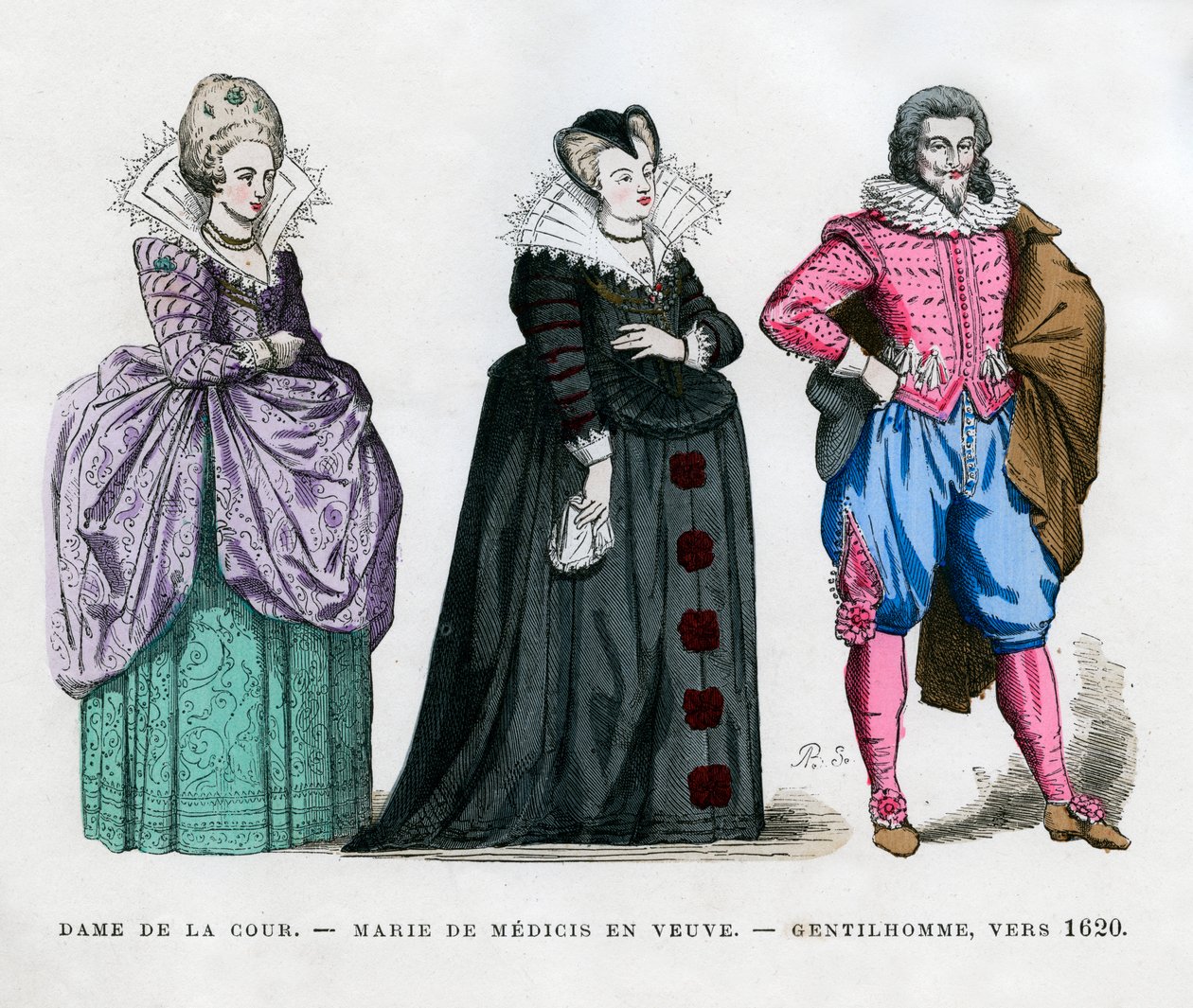 Uma dama da corte, Marie de Medici como viúva e cavalheiro, c1620 1882-1884 de Unbekannt