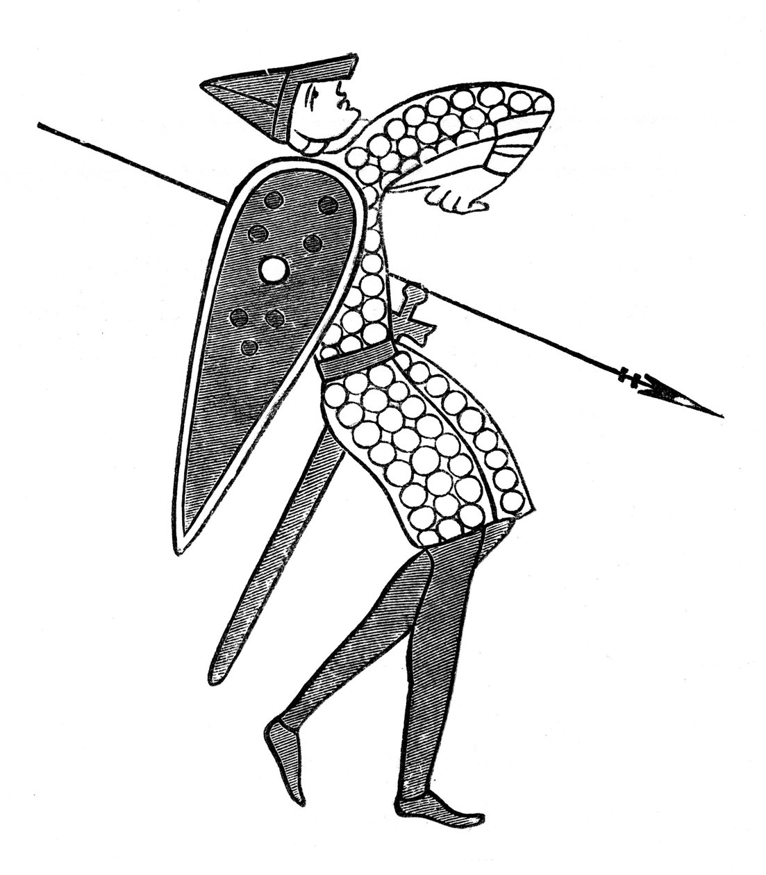 Um lanceiro do exército Williams, tapeçaria de Bayeux, c1070s, 1870 de Unbekannt
