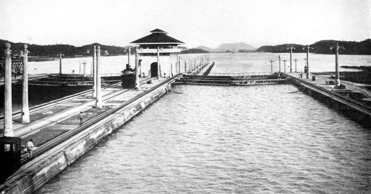 Uma fechadura no Canal do Panamá, Panamá, 1926 de Unbekannt