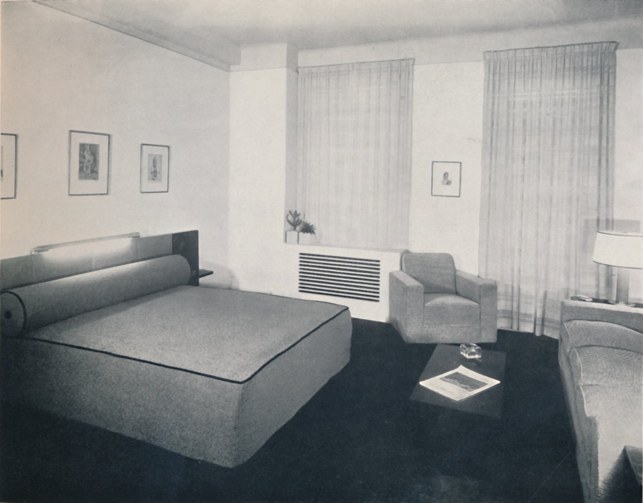 Quarto de um homem projetado por Robert Heller Inc., Nova York, 1936 de Unbekannt