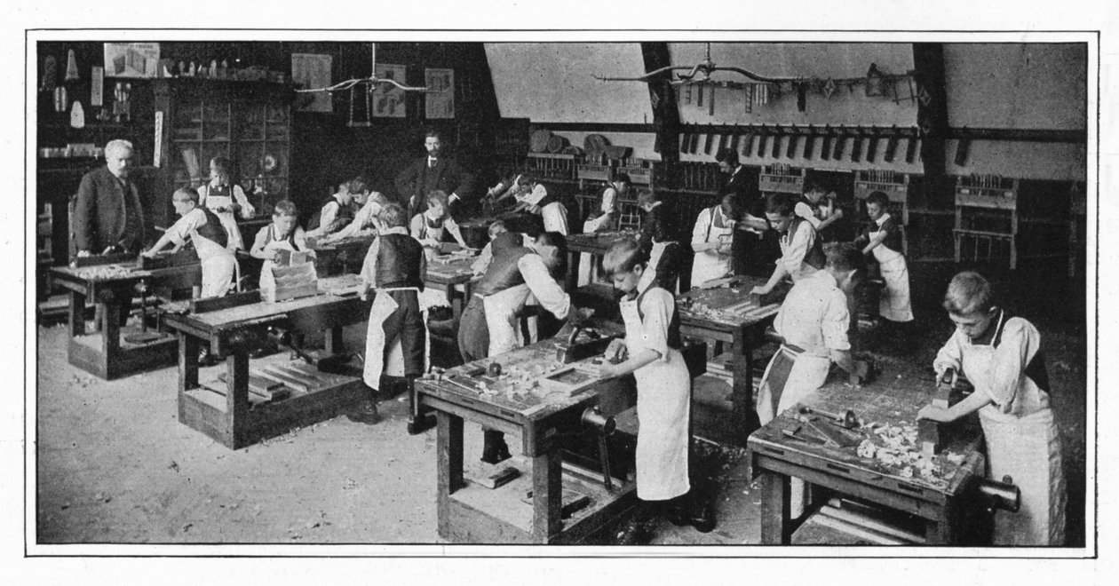 Um centro de treinamento manual: marcenaria, Londres, c1900 1901 de Unbekannt