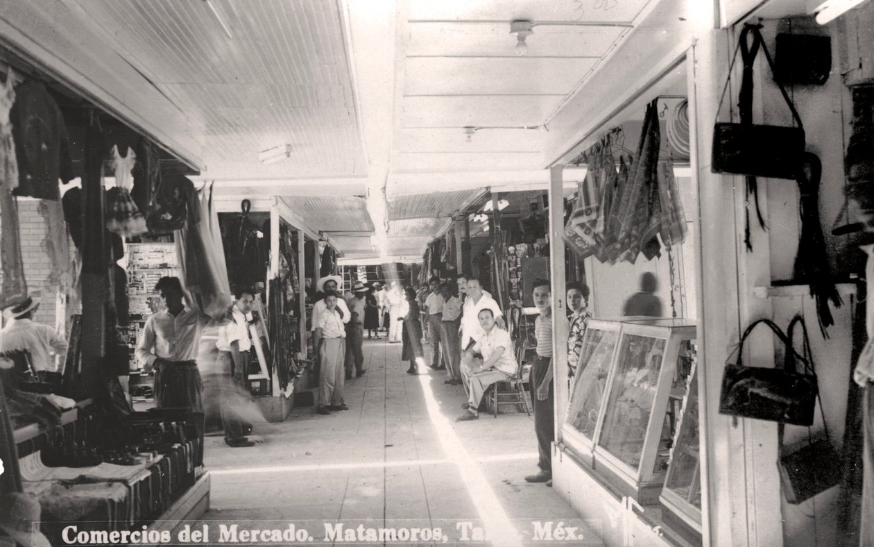 Um mercado em Matamoros, México, c1900s de Unbekannt