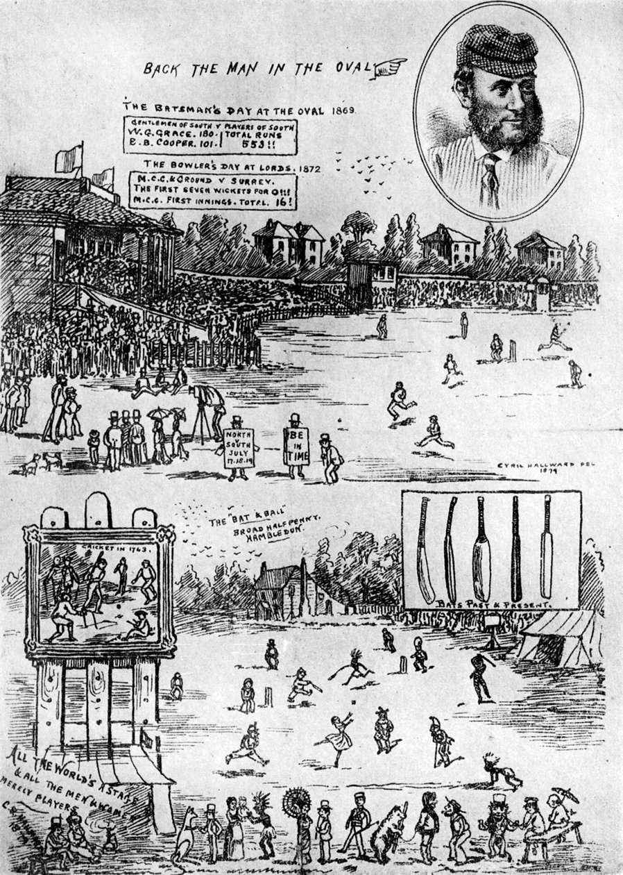 Uma lembrança de James Southertons beneficia partida de críquete, século 1912 de Unbekannt