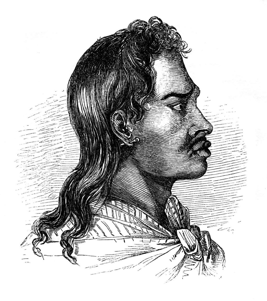 Um nativo do Taiti, 1848 de Unbekannt