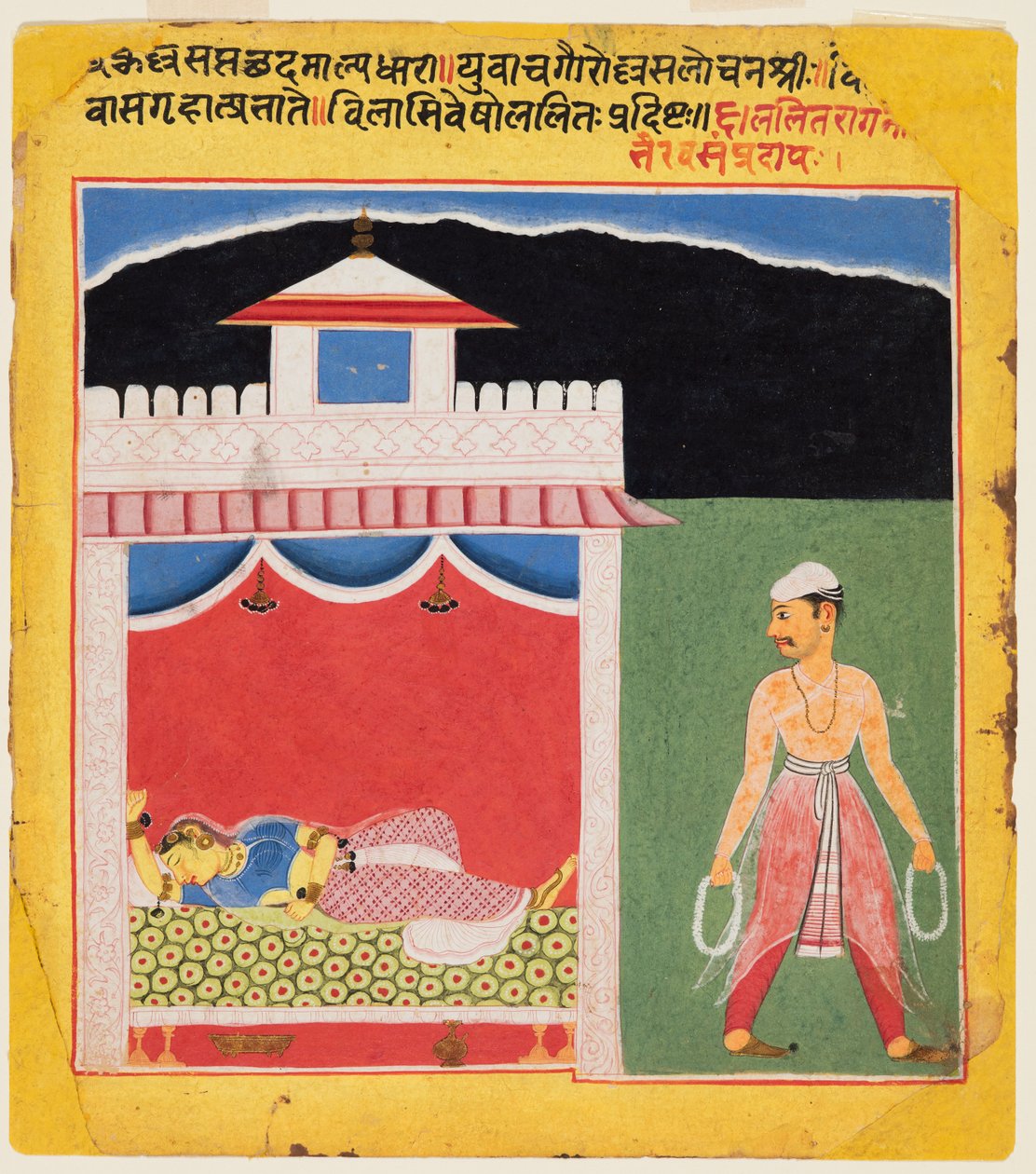 Uma página de uma série Ragamala: Lalita Ragini, c. 1600 de Unbekannt