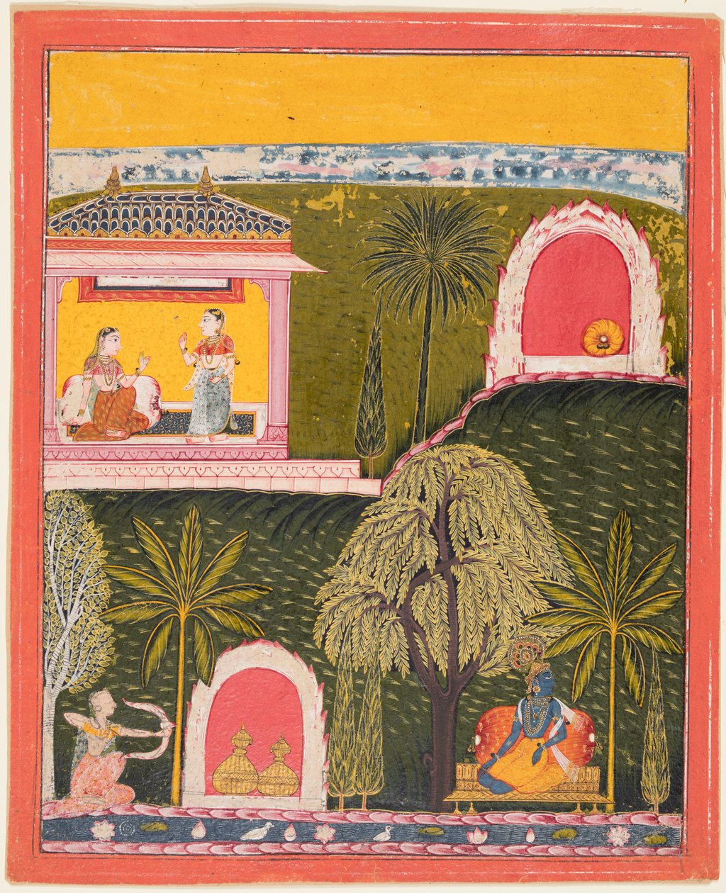 Uma página de uma série Rasikapriya, c. 1660 de Unbekannt
