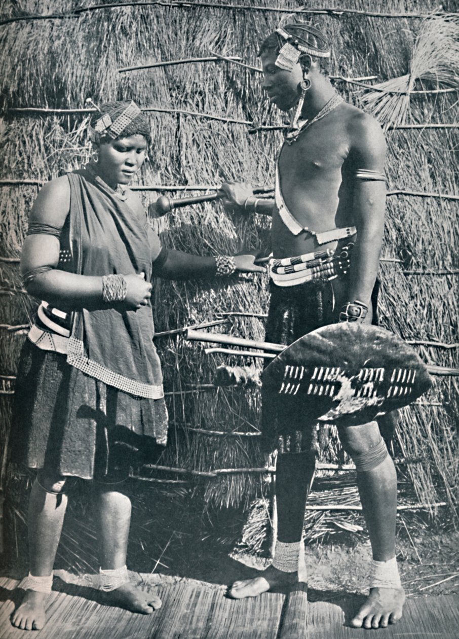 Um casal de amantes zulu, 1912 de Unbekannt