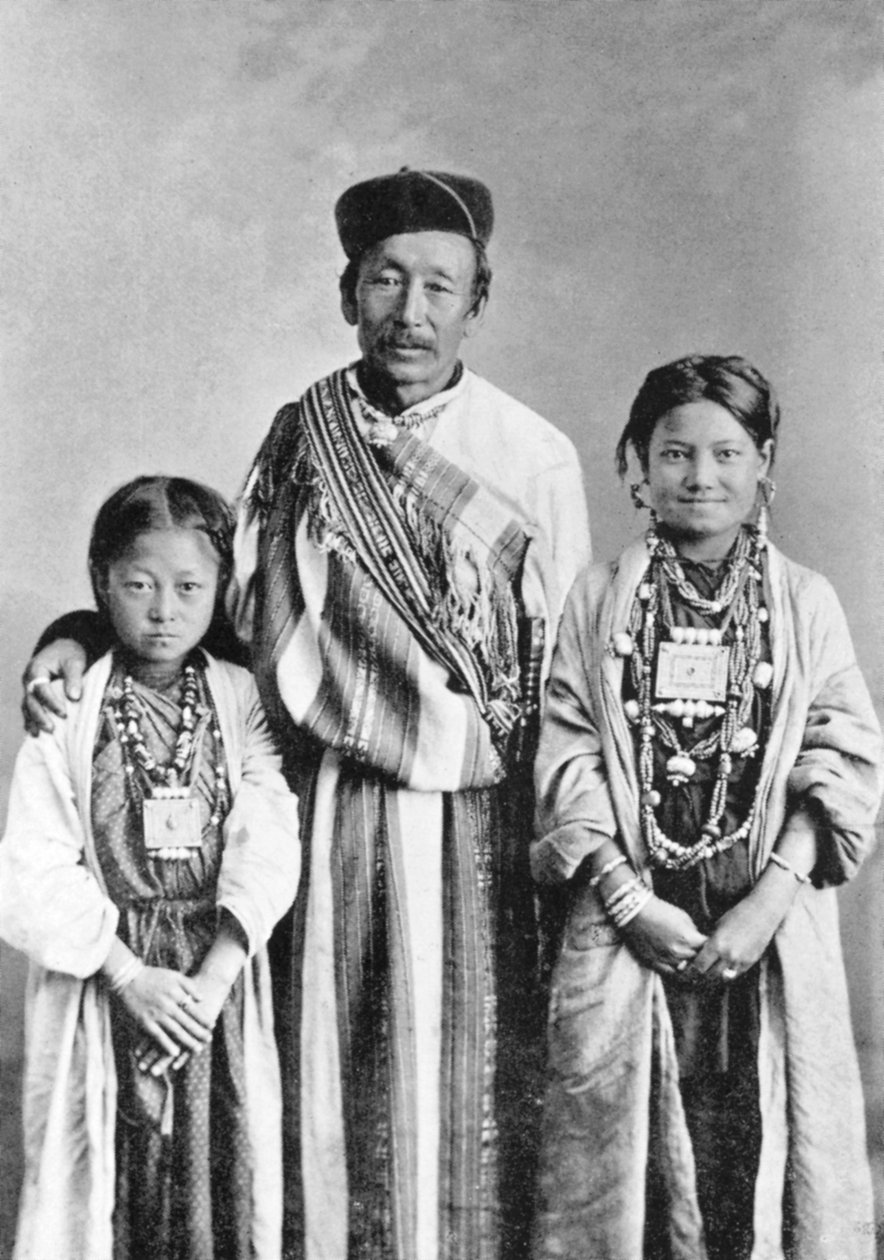 Um retrato de Lepchas, Bengala Ocidental, Índia, c1910 de Unbekannt