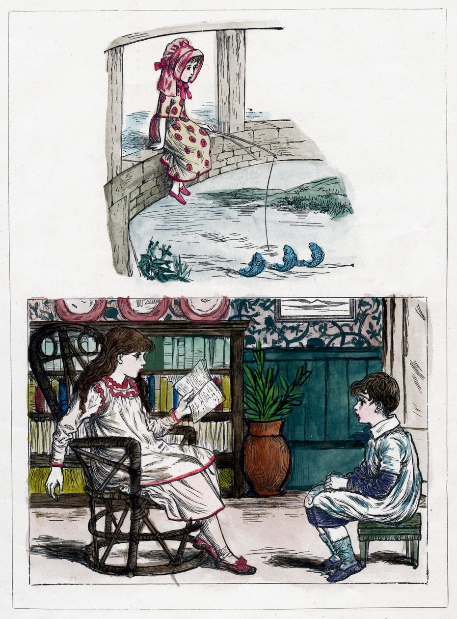 Uma cópia do livro The Little Folks Nature Painting de Kate Greenaway, c1880s de Unbekannt