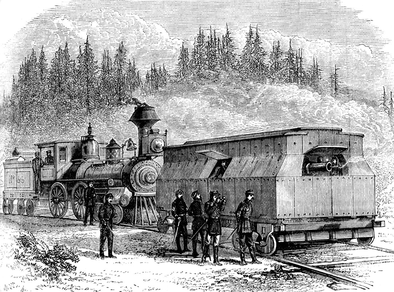 Uma bateria ferroviária, Guerra Civil Americana, 1861-1865 c1880 de Unbekannt