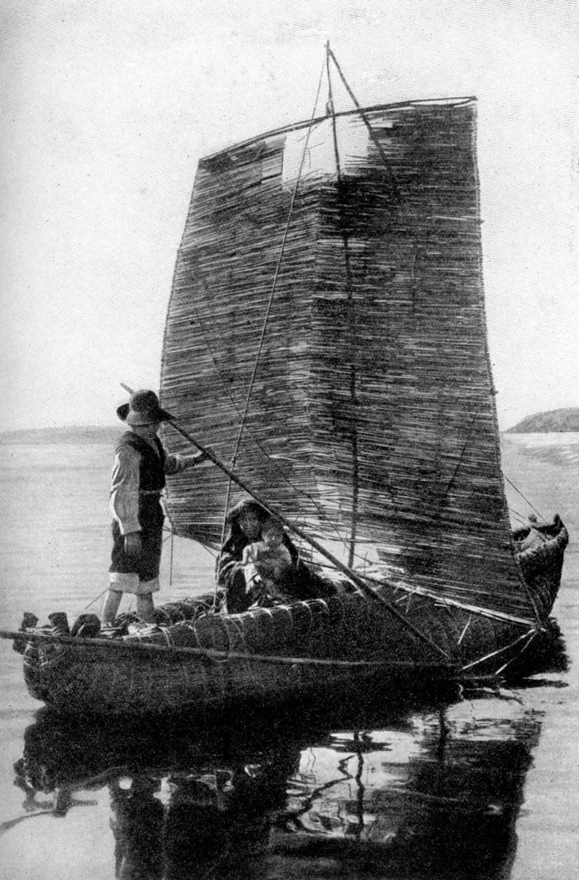 Um navio à vela reed balsa, Bolívia, 1922 de Unbekannt