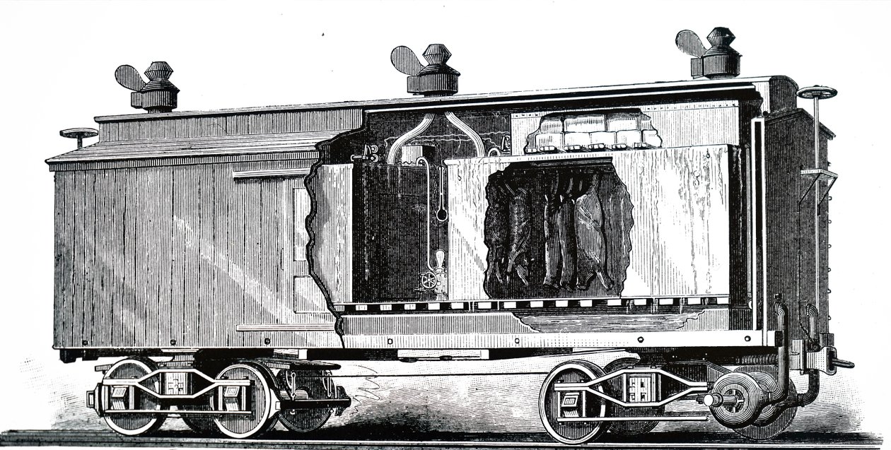Um vagão ferroviário refrigerado. de Unbekannt
