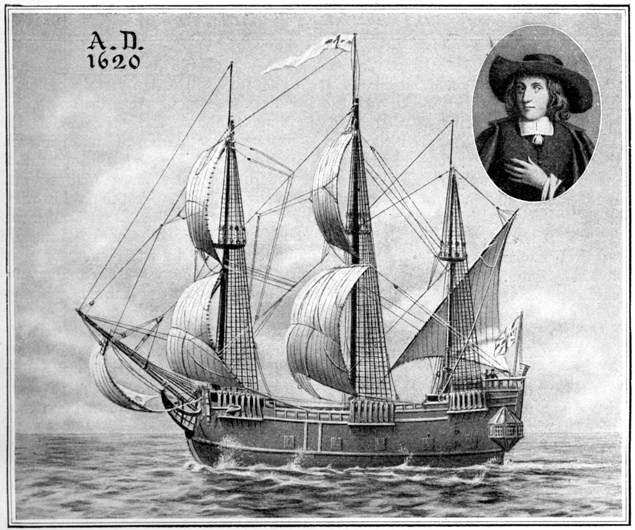 Uma representação do Mayflower, 1922 de Unbekannt