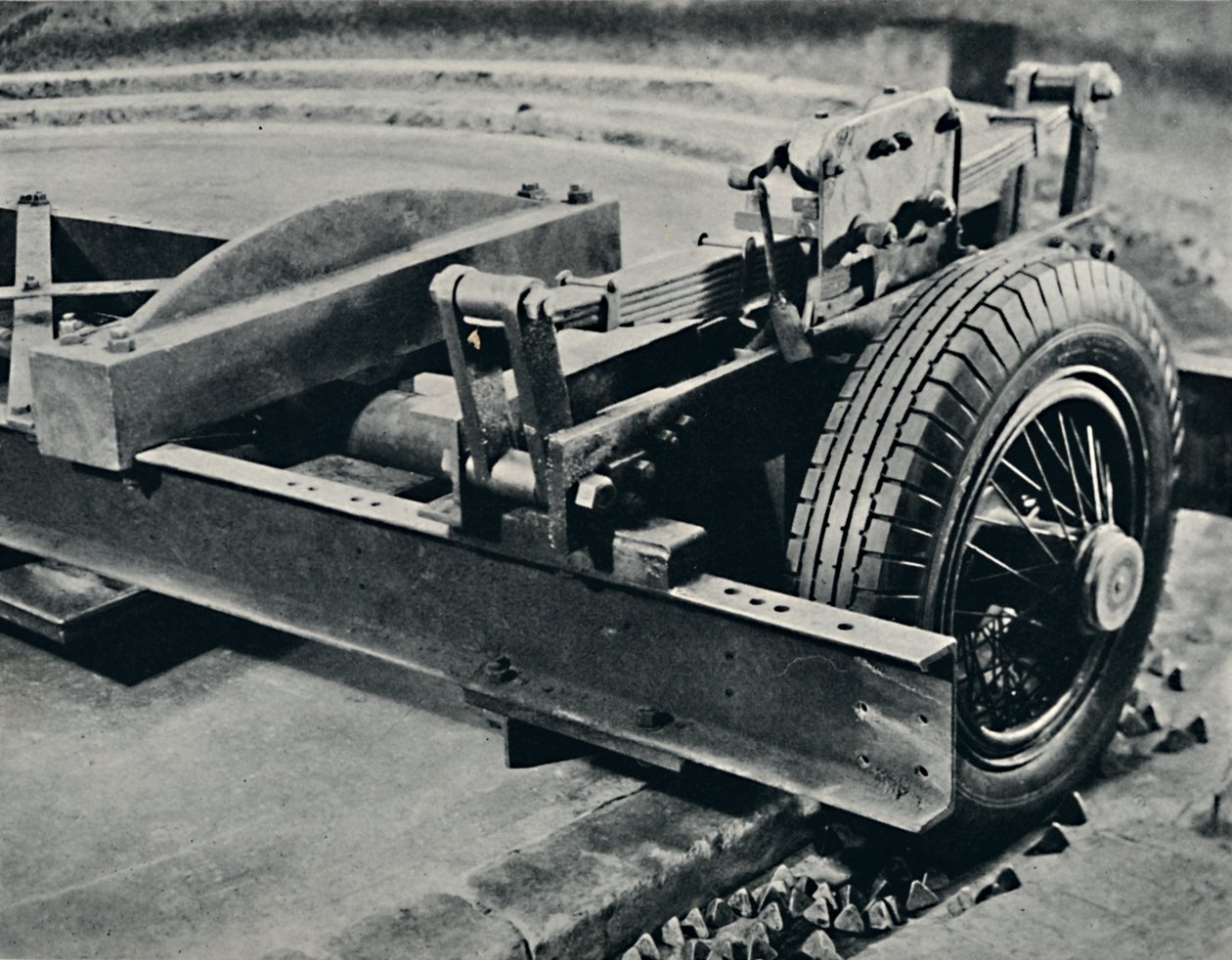 Um pneu roadster em teste, 1937 de Unbekannt