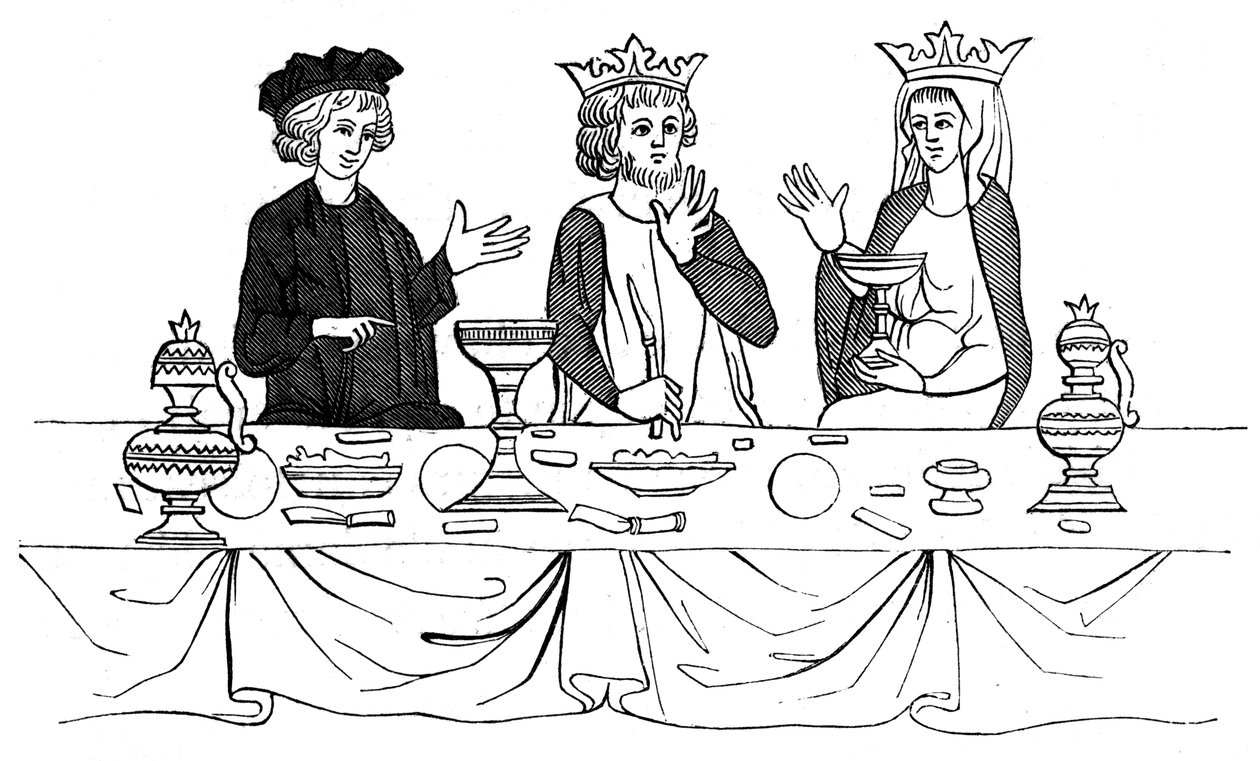 Um banquete real, século XIII 1849 de Unbekannt