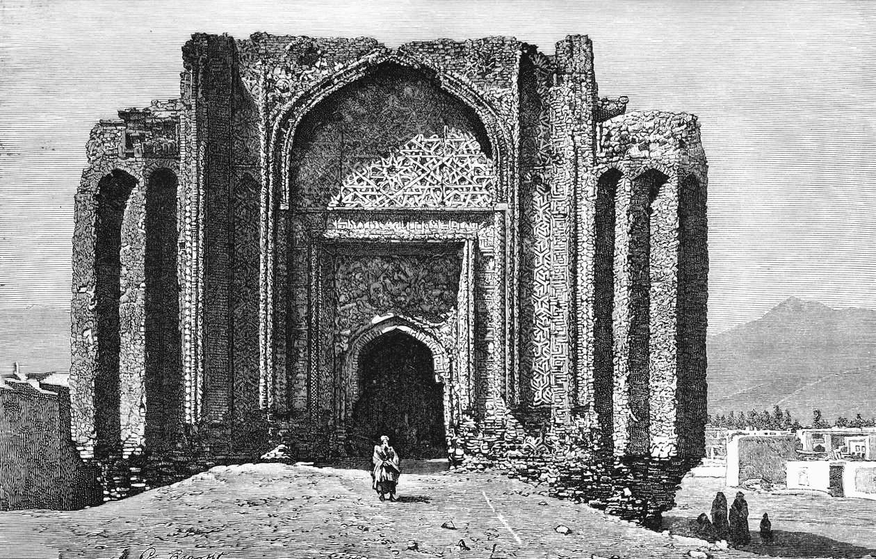 Uma mesquita arruinada do século XIV, Hamadan, Irã, 1895 de Unbekannt