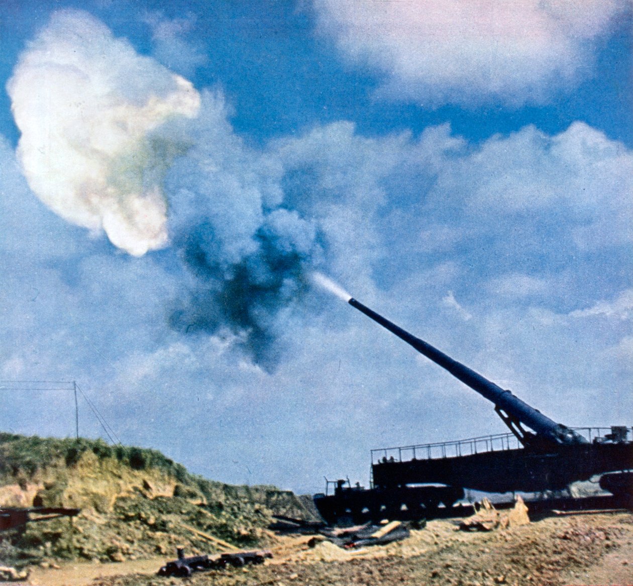 Um segundo após o comando de disparo, costa do Canal da Mancha, Segunda Guerra Mundial, 1940 de Unbekannt