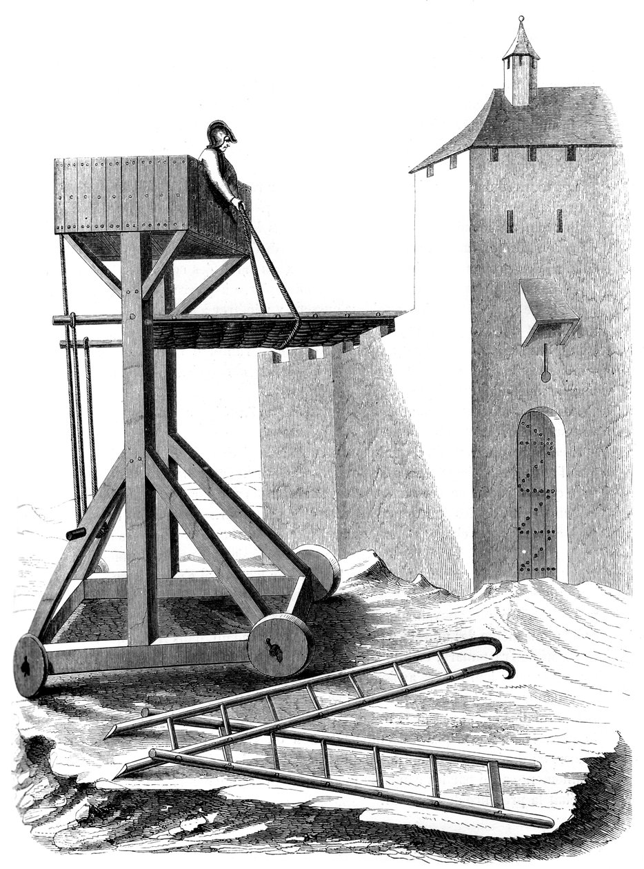 Uma plataforma de assalto ao cerco, século 1549 de Unbekannt