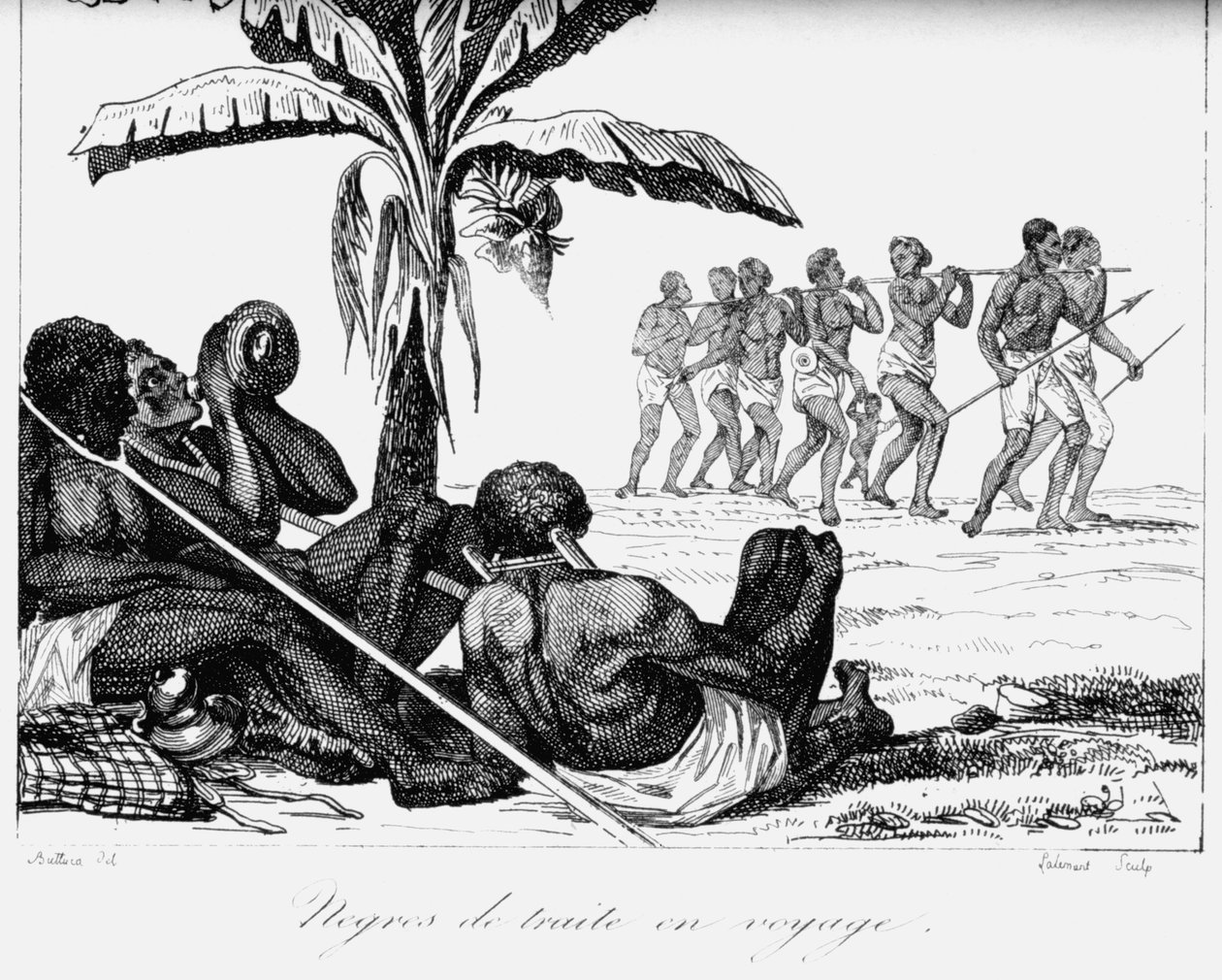 Um comboio de escravos, África, século XIX de Unbekannt
