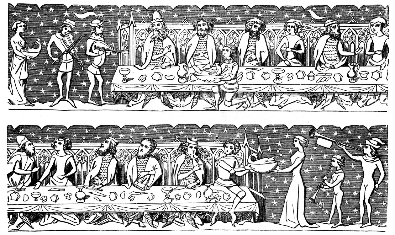 Um banquete estadual, século 15, 1870 de Unbekannt