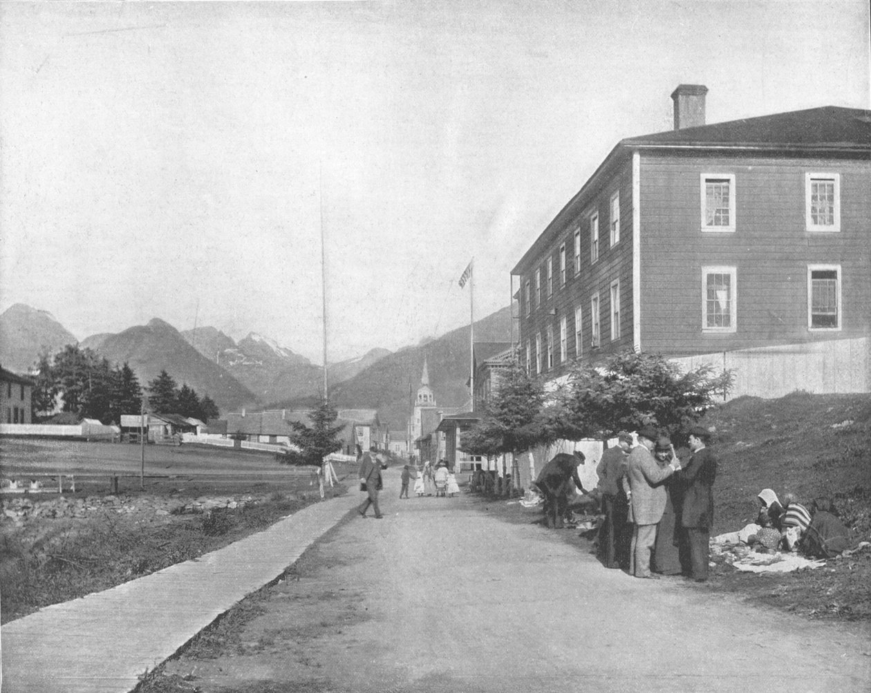Uma rua em Sitka, Alasca, EUA, c1900. de Unbekannt