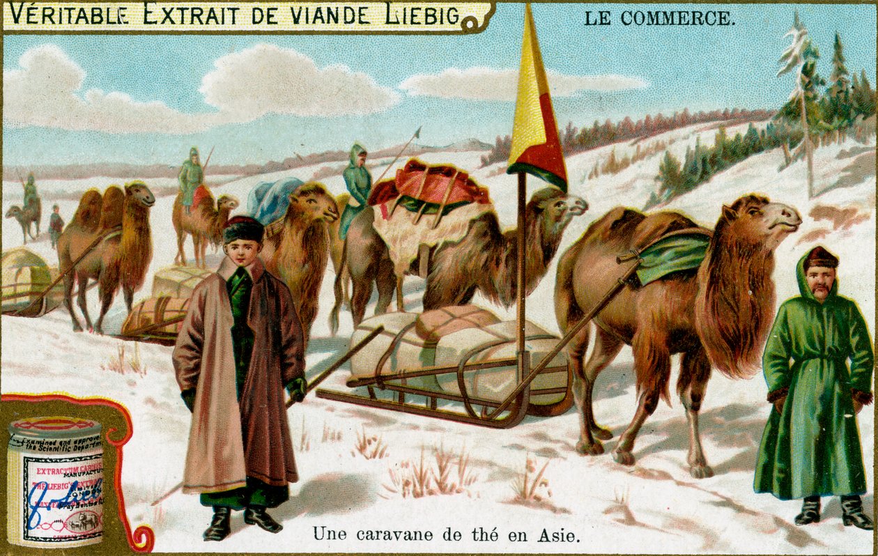 Uma caravana de chá na Ásia, c1900 de Unbekannt