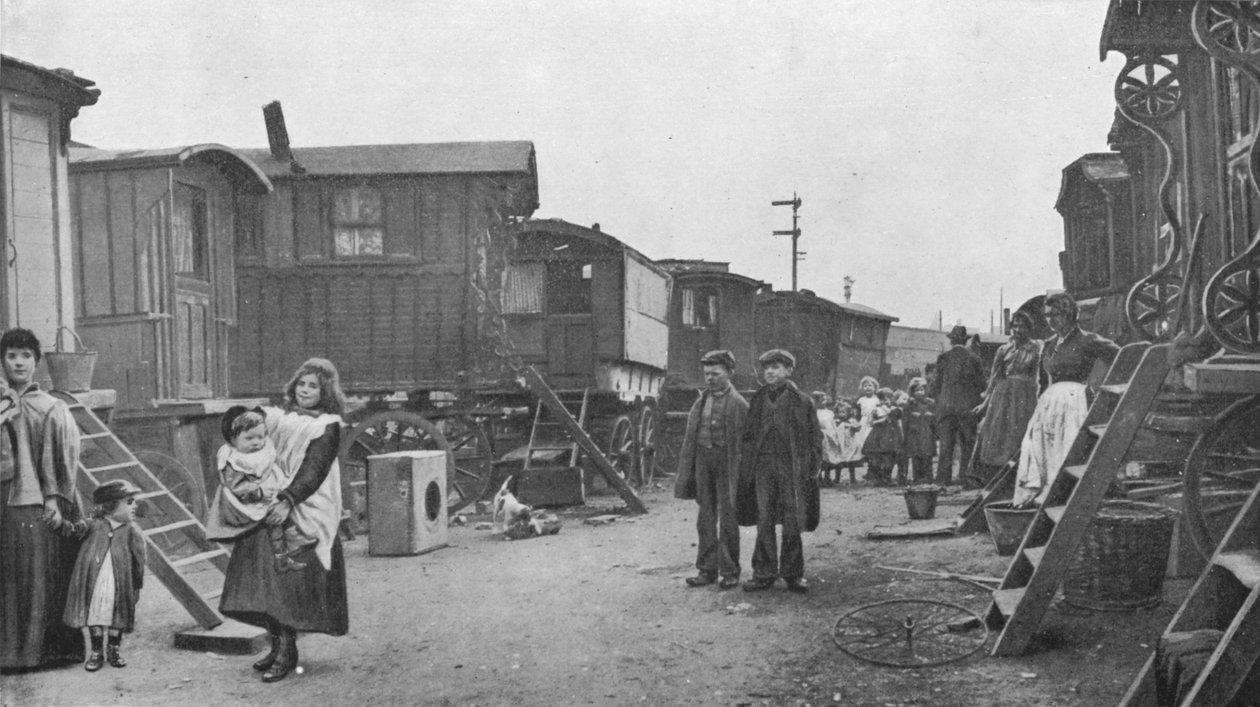 Um acampamento de viajantes, Battersea, Londres, c1903 1903 de Unbekannt
