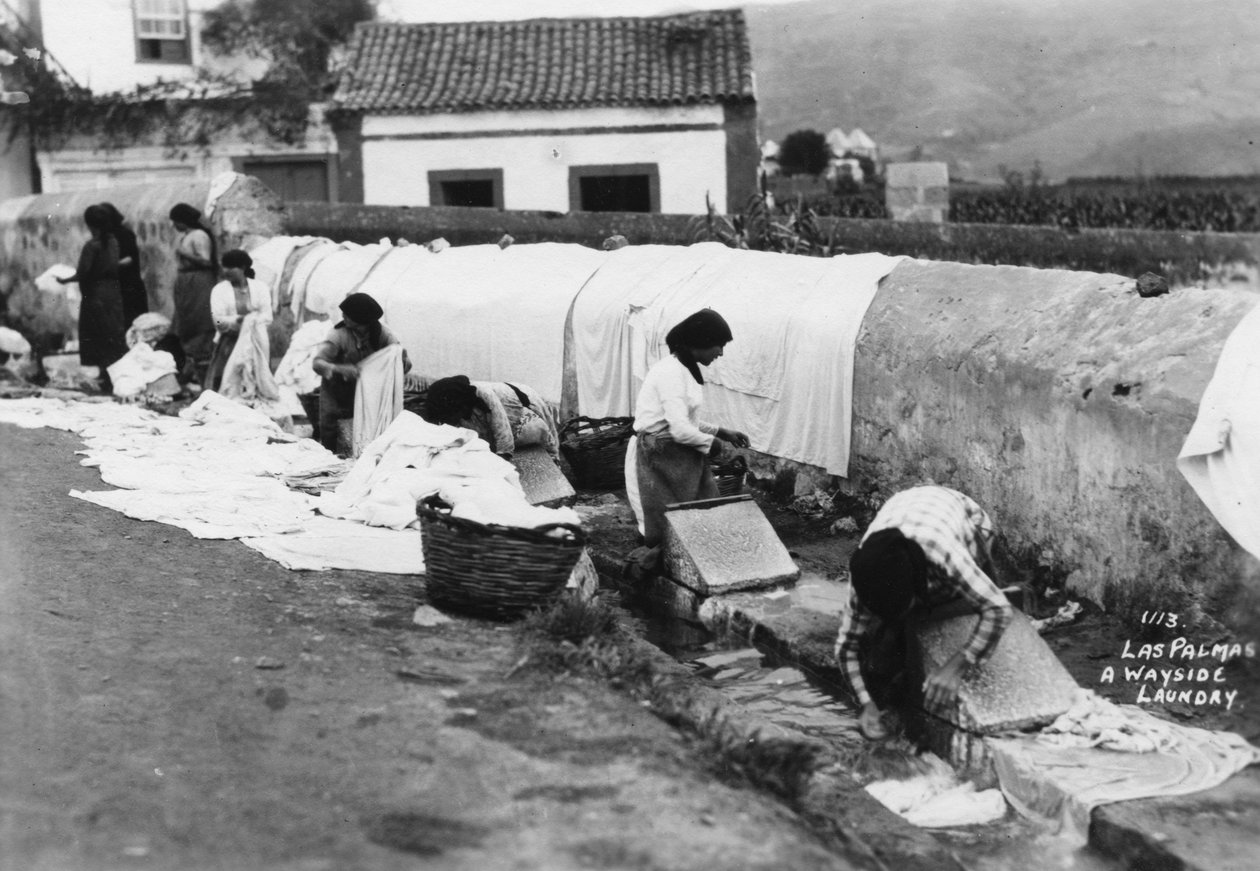 Uma lavanderia, Las Palmas, Gran Canaria, Ilhas Canárias, Espanha, século XX de Unbekannt