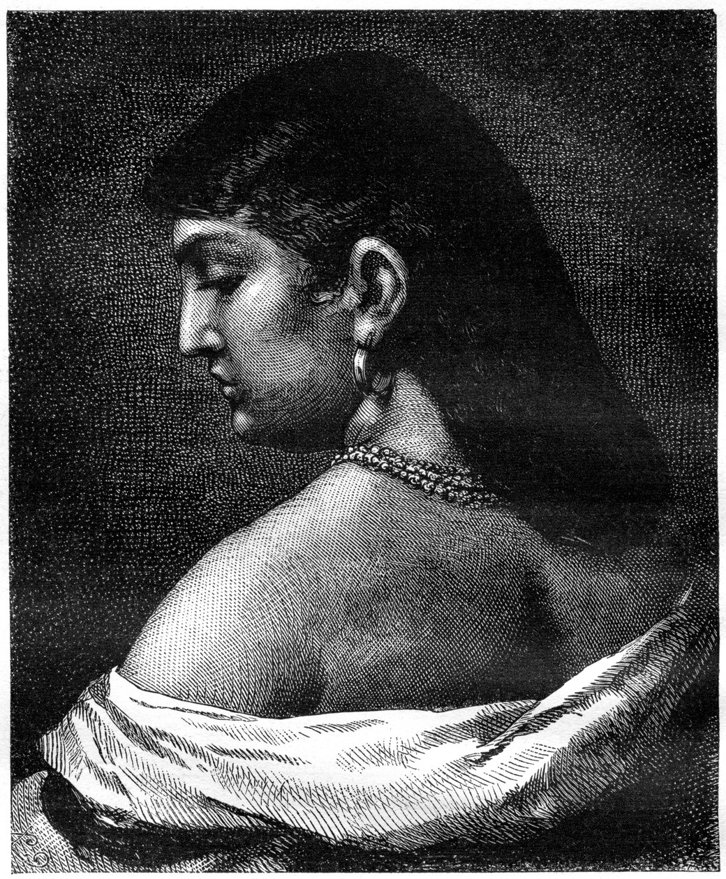 Uma mulher de Trastevere, Roma, Itália, século XIX de Unbekannt