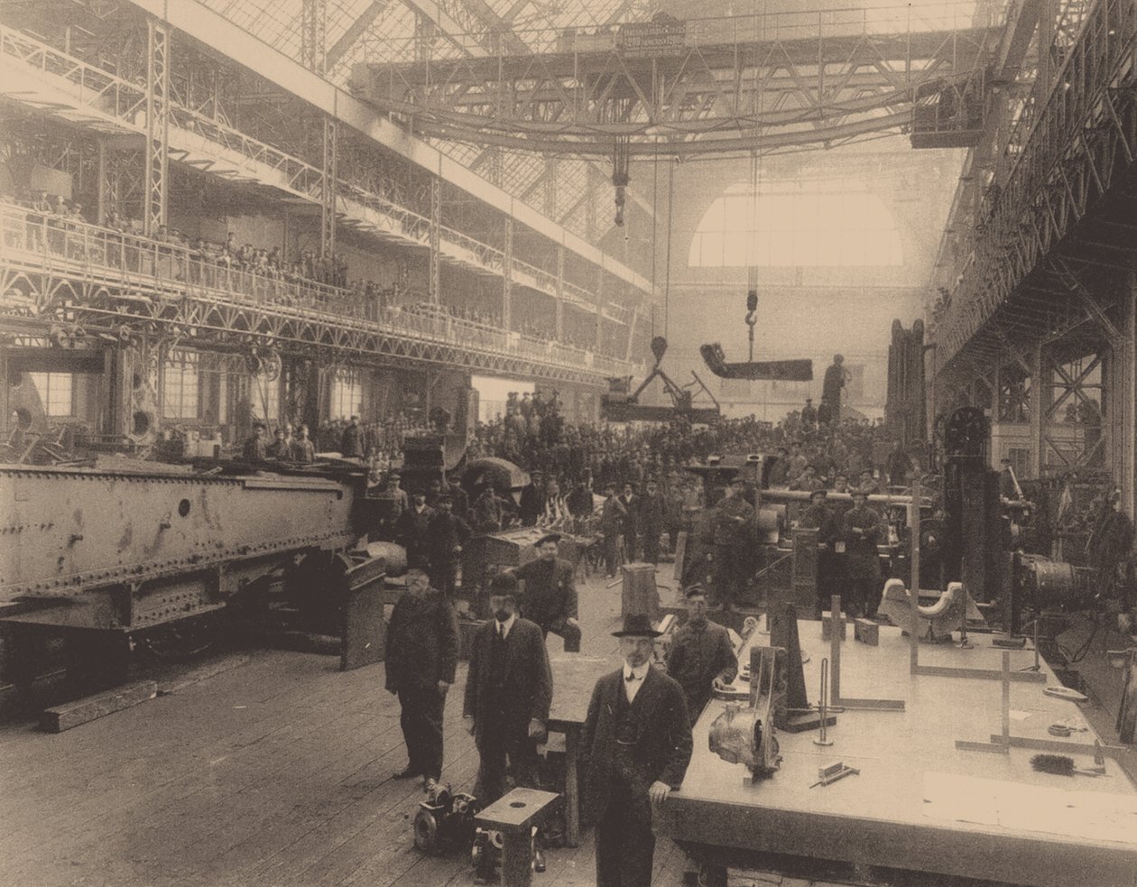 Uma oficina da fábrica de Putilov, c. 1914 de Unbekannt
