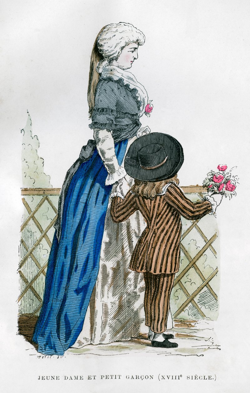Uma moça e um menino, século 1882-1884 de Unbekannt