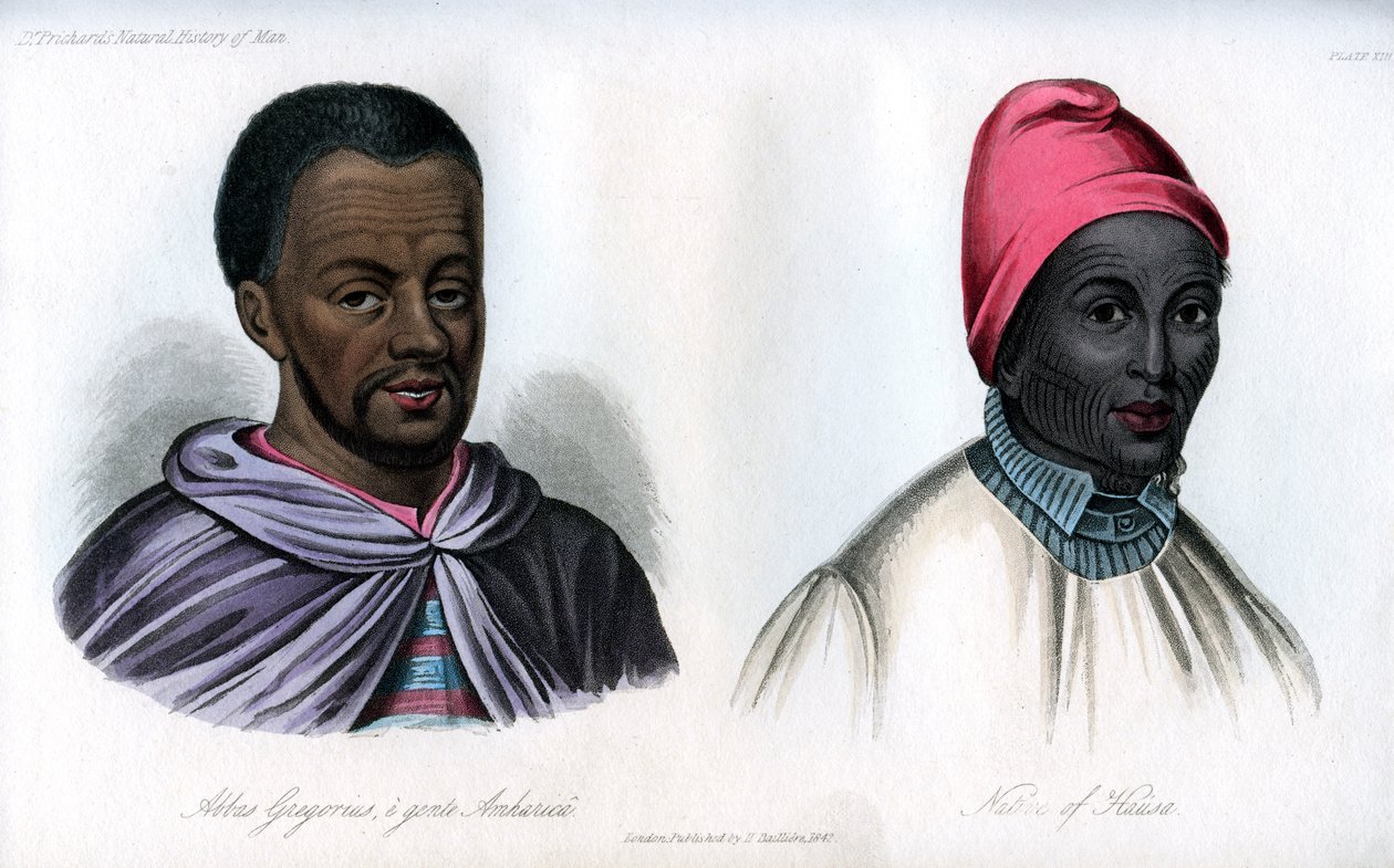 Abbas Gregorius e natural de Hausa, 1848 de Unbekannt