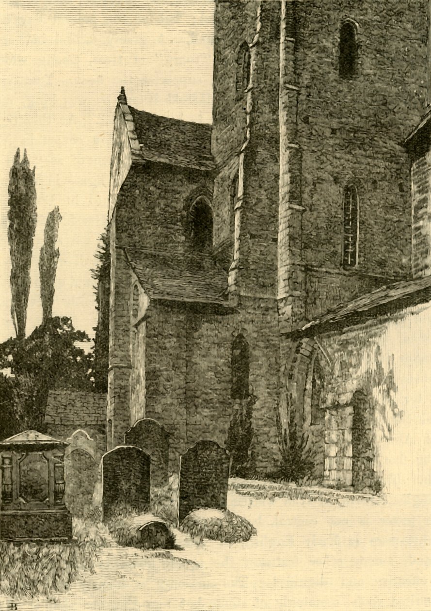 Abbey Dore Church - Exterior, 1898. de Unbekannt