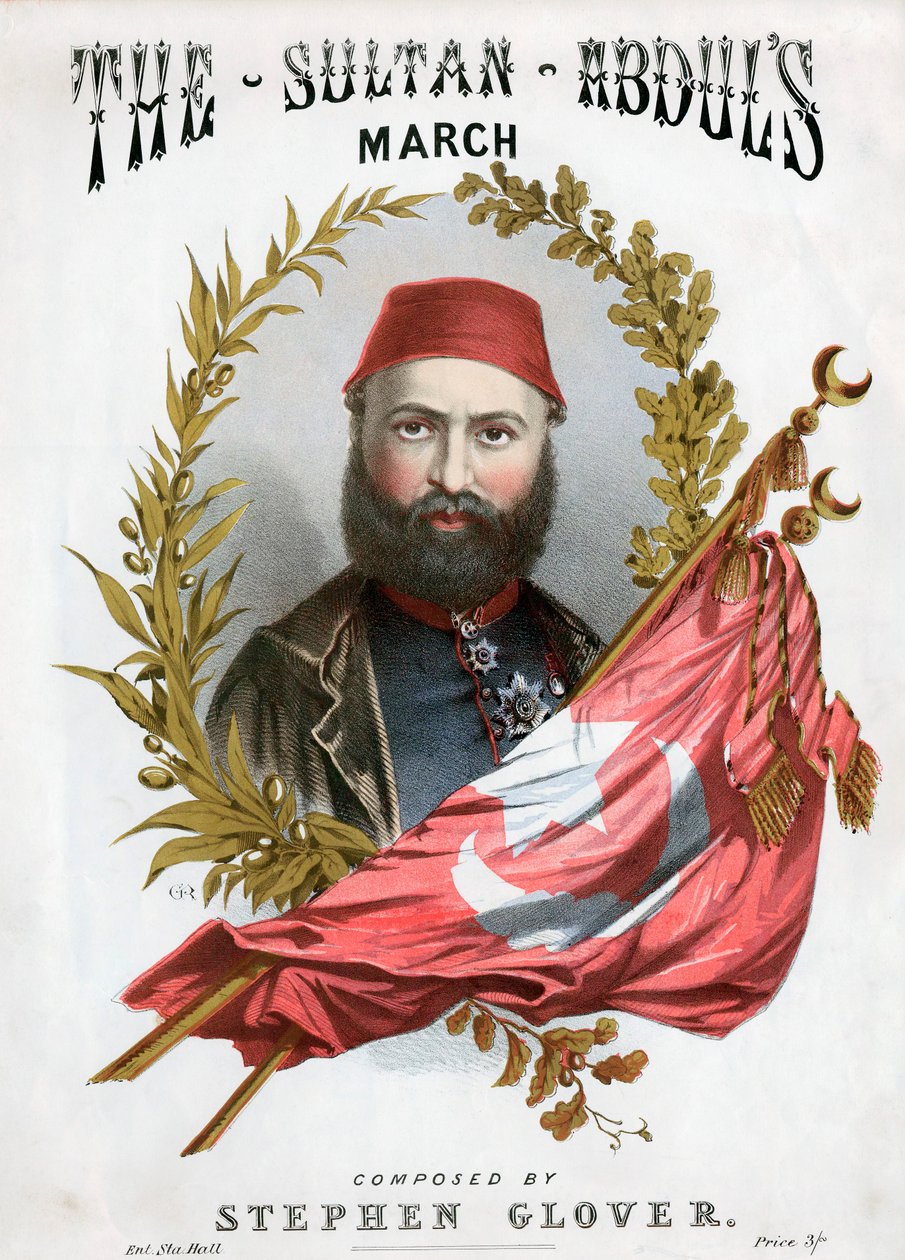 Abd-ul-Aziz 1830-1876, sultão da Turquia de 1861, c1871 de Unbekannt