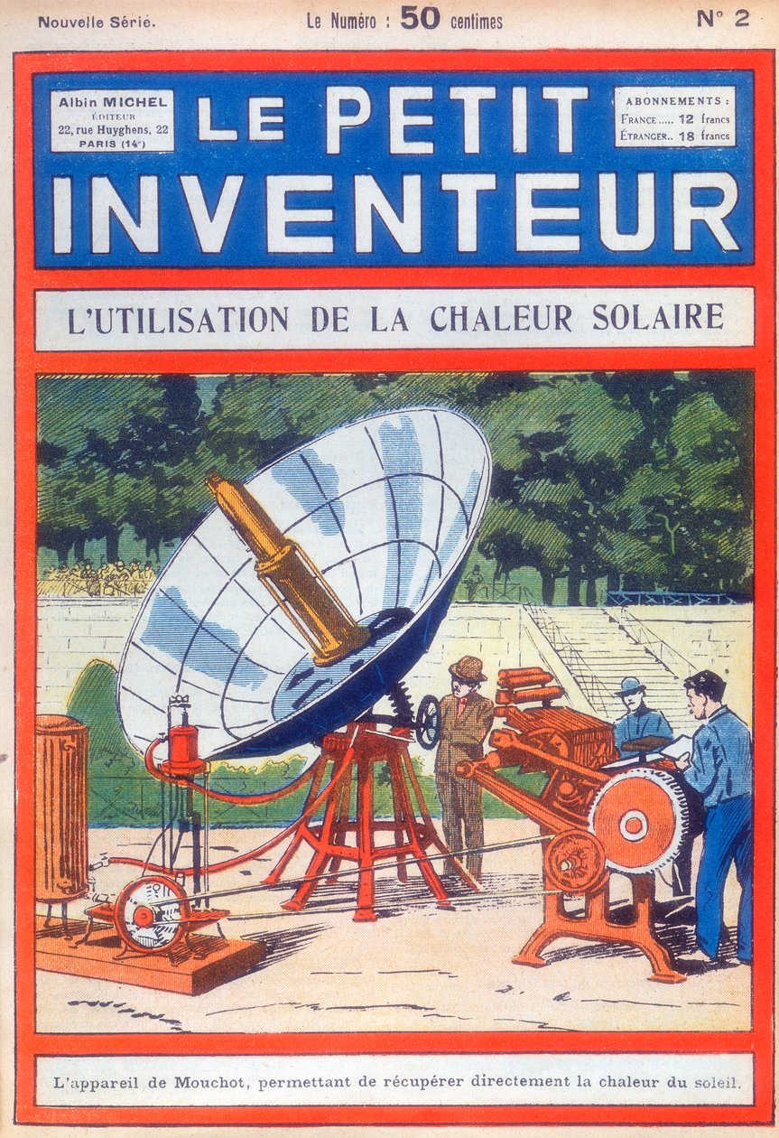 Prensa de impressão a energia solar Abel Pifres, c1894 [c1927 de Unbekannt